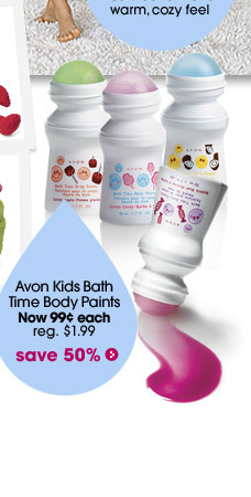 Avon Kids Bath Time Body Paints, 99¢ each