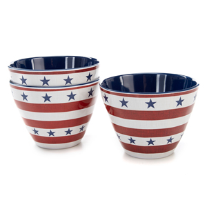 Southern Living Melamine Americana Dip Bowls, Set of 3