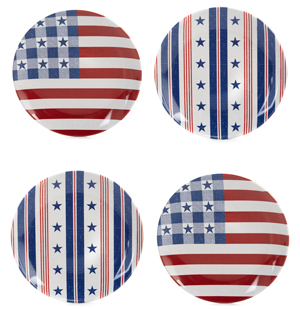 Southern Living Melamine Americana Salad Plates, Set of 4