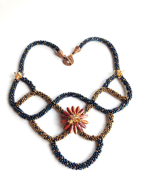 B191715: Seductive Criss Cross Kumihimo Necklace, Esi Bani