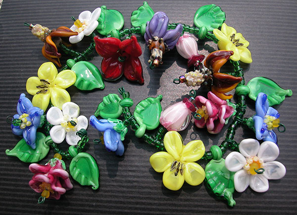 B191440: Basic Wild Flower Lampwork, Karen Leonardo