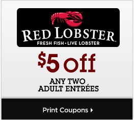 $5 off Any Two Adult Entrees at Red Lobster