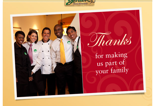 Thanks for making us part of your family