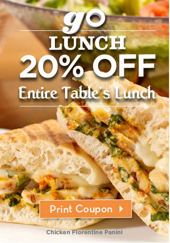 Go Lunch 20% Off Entire Table's Lunch