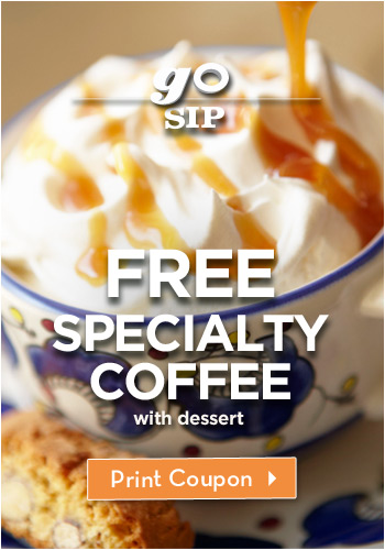 Go Sip – FREE Specialty Coffee with dessert