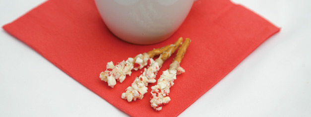 White Chocolate Peppermint Pretzelss