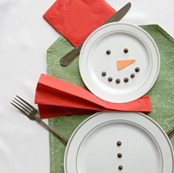 D&eacute;cor: Festive Snowman Place Setting