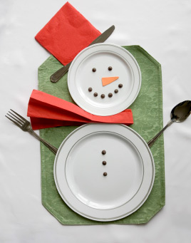 Festive Snowman Place Setting