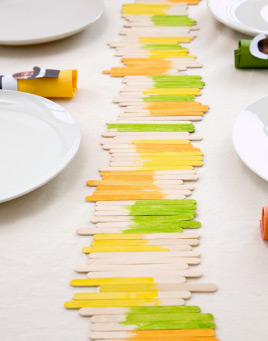Popsicle Stick Table Runner