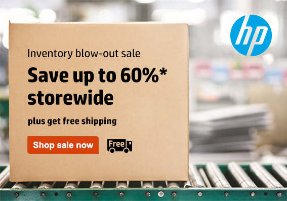 HP. Inventory blow-out sale. Save up to 60%* storewide plus get free shipping. Shop sale now