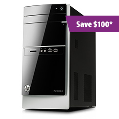 Save $100 on HP Pavilion 500qe Desktop PC&mdash;Starting at $`price4`