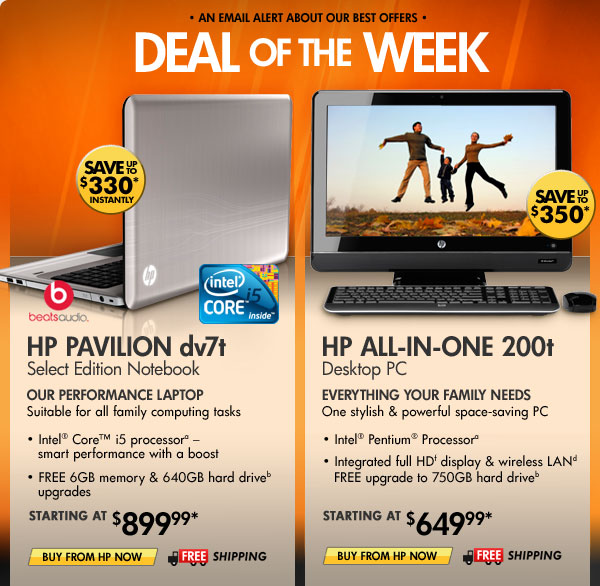 SEE THE GREAT DEALS WAITING FOR YOU AT HP HOME and HOME OFFICE STORE!