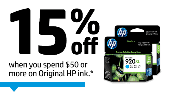 15% off ink and buy one get one free on select paper