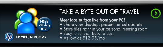 Meet face-to-face live from your PC with HP virtual rooms