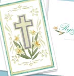 CUT PAPER CROSS 1/2 FOLD CARD