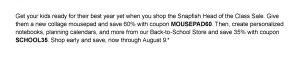 Save up to 60% on back-to-school gear at Snapfish