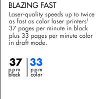 Blazing Fast - 37ppm black & 33ppm color