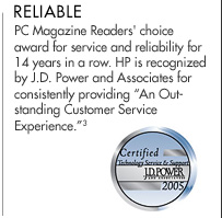 HP earns J.D. Power and Associates award.