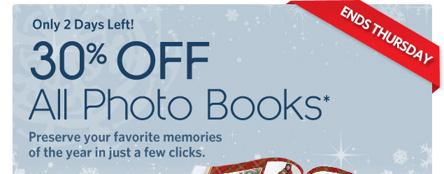 2 Days Left!
                                30% OFF All Photo Books*
                                Shop Books >