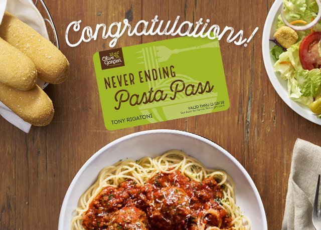 Never Ending Pasta Pass&reg;