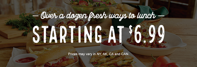 Lunch Duos starting at $6.99.