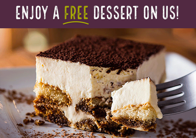 Enjoy a free dessert on us