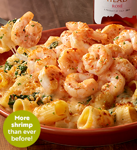 New! Smoked Mozzarella Shrimp Rigatoni