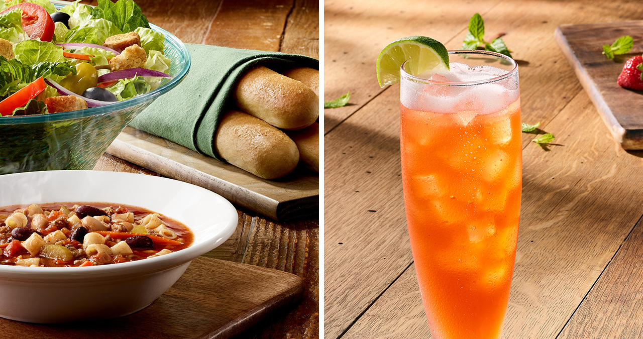 Soup, Salad and Breadsticks