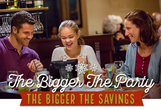 The Bigger the Party | THE BIGGER THE SAVINGS