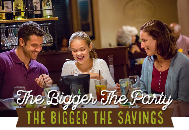 The Bigger the Party | THE BIGGER THE SAVINGS