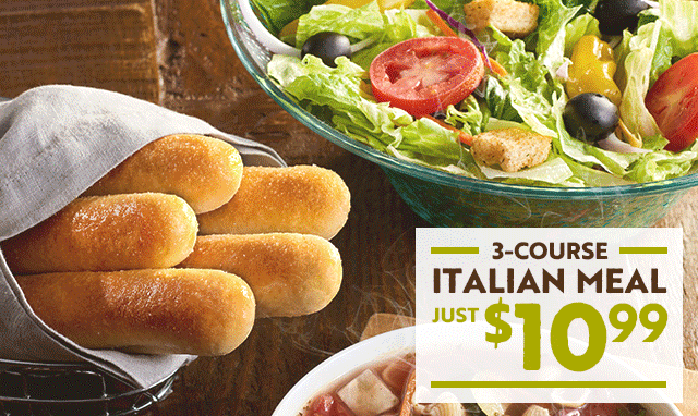 $11.99 3Course Italian Dinner