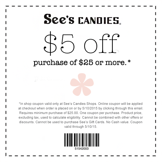 Josie's Smitty Deals Sees Candlies Coupon 5 off 25 till 5/10