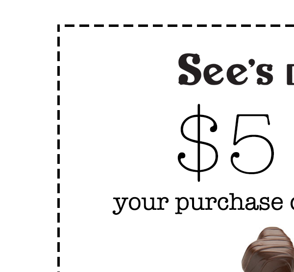 $5 off purchase of $30 or more**