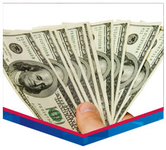 One hundred dollar bills.