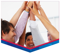 A group of people celebrating.