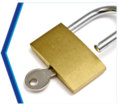 A lock and a key.