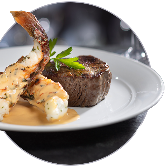 10 oz Center Cut Filet Mignon and 5 oz Roasted South African Lobster