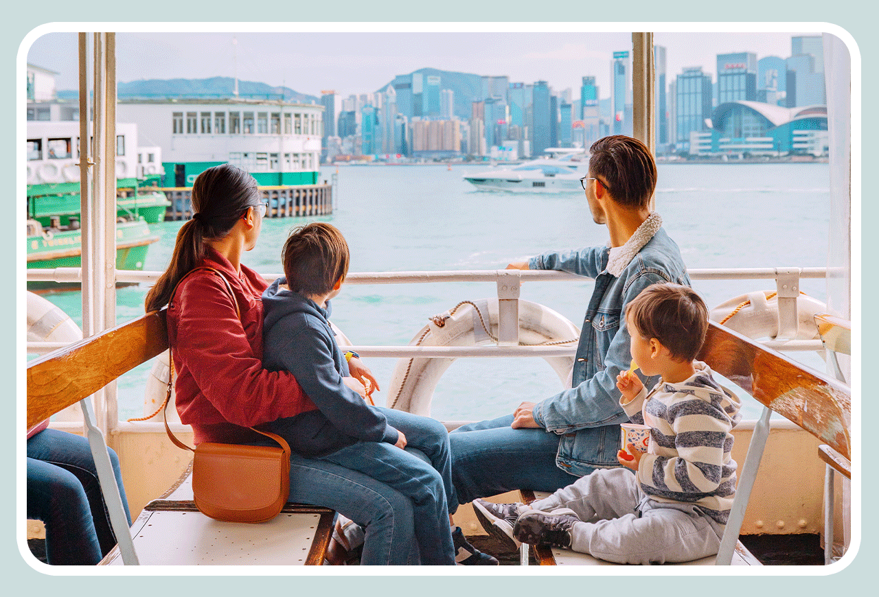 Families enjoying their summer holiday.