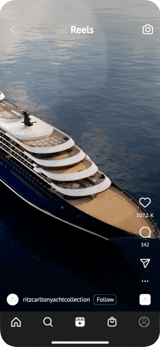 Animated gif of video footage from Luminara.