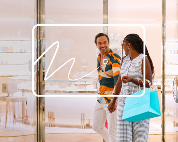 A couple is shopping together.