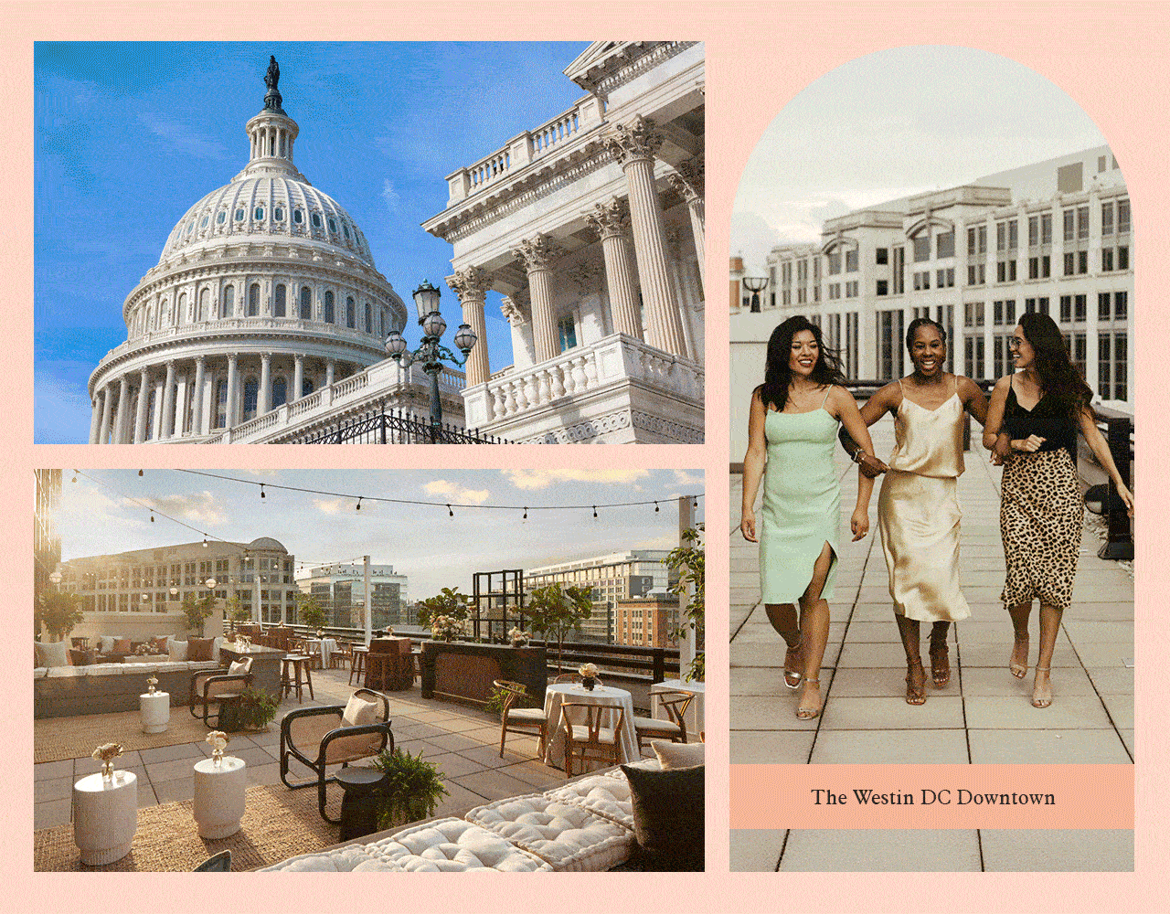 Three destinations to Washington D.C., Dallas, TX, and Newport Beach, CA.