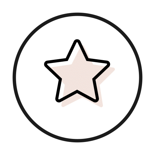 Animated gif of a star icon spinning inside of a circle
