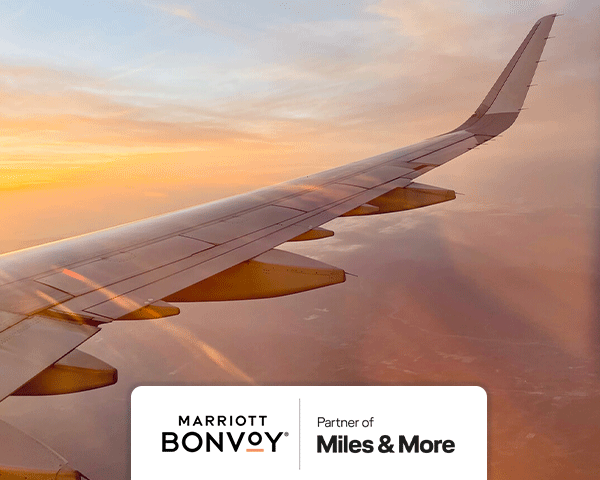 Links to Marriott Bonvoy and Miles & More partnership landing page.