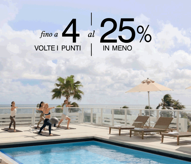 2 VOLTE I PUNTI al 15% IN MENO, 3 VOLTE I PUNTI al 20% IN MENO, fino a 4 VOLTE I PUNTI al 25% IN MENO.