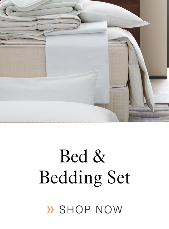 W Hotels Bed and Bedding Set.