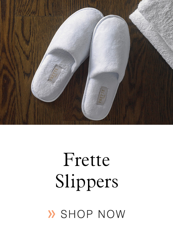 The Luxury Collection Frette Slippers.