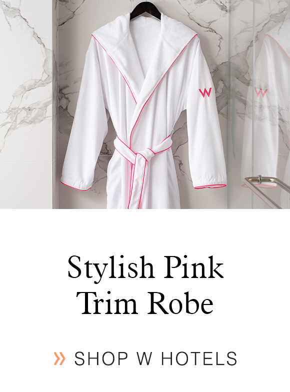 Stylish Pink Trim Robe