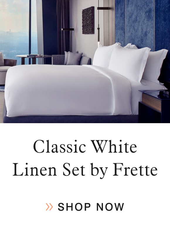 Classic White Linen Set by Frette
