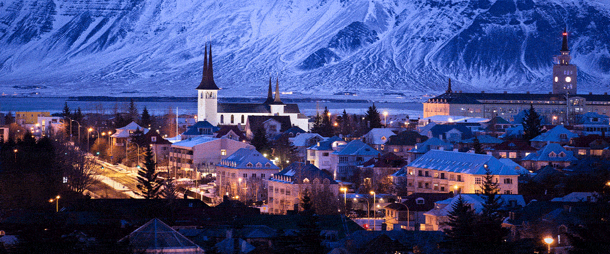 Animated gif showing destination in Reykjavik, Iceland, Quito, Ecuador, New York City and in the Dominican Republic