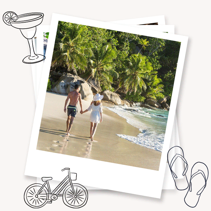 Animated gif of polaroid photos showing sporting and wellness activities